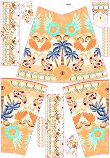 热带风情图案服饰设计素材