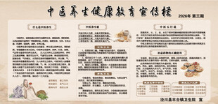 中医养生健康教育宣传栏