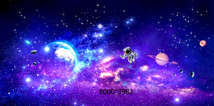 梦幻紫色星空奇幻场景