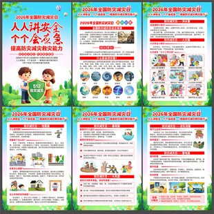 512防灾减灾日展板