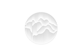 圆形山峦浮雕图案