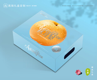 秋月梨礼盒 梨包装