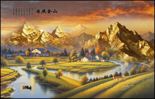 日照金山油画