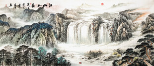 聚宝盆国画