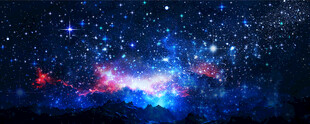 蓝色星空软膜天花灯箱