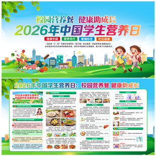 2026中国学生营养日展板