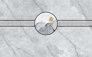 麋鹿山水石纹