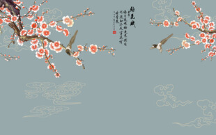 古风梅花背景