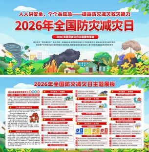 2026全国防灾减灾日宣传展板