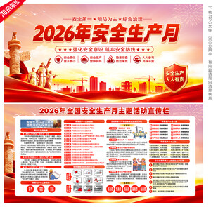 2026安全生产月展板