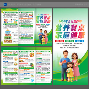 全民营养周三折页