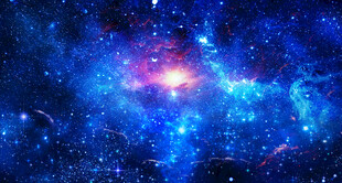 蓝色璀璨星空图