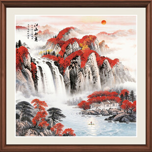 方形山水画