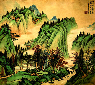 水墨山水间