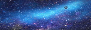 唯美星空背景灯箱