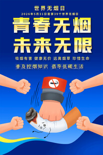 禁烟海报模板