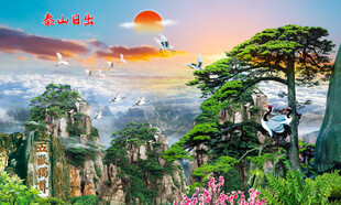 泰山风景画