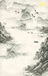 水墨山水意境图