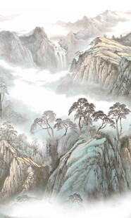 水墨山水间的云雾奇峰