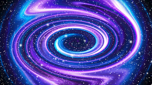 梦幻紫色星系漩涡星空