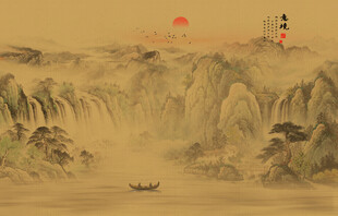 新中式背景墙