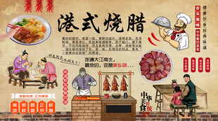 港式烧腊背景墙