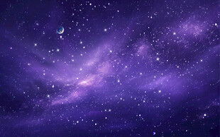 紫色星空背景墙