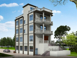 现代多层自建住宅外观