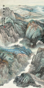 水墨山水间的灵动景致中式背景墙