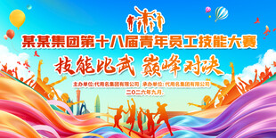 技能比武展板背景