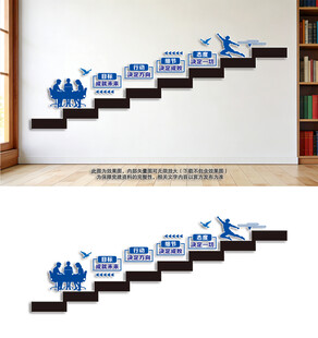 企业文化标语楼梯墙