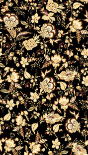 复古黑金花卉图案纹理