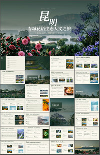 昆明印象城市介绍旅游宣传PPT