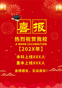 学校高考喜报海报