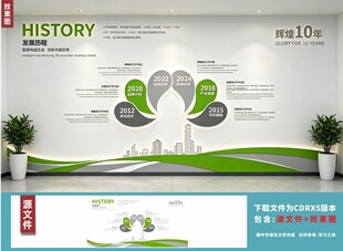 企业发展历程文化墙设计