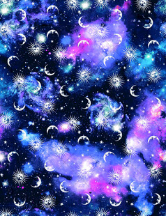 梦幻星空宇宙星云图案
