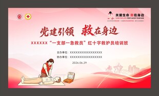 应急救护培训背景展板