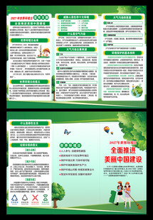 世界环境日三折页