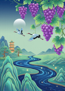 葡萄插画