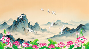 仙鹤图