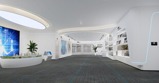 现代科技展厅室内场景