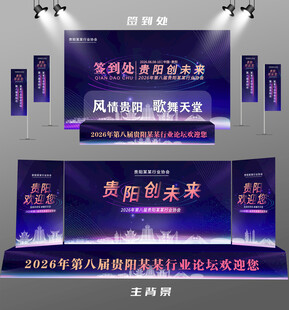 贵阳行业论坛签到墙背景墙