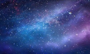 蓝色梦幻宇宙星空背景图