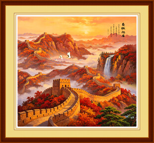 金色国画长城