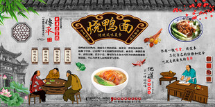 烧鸭面背景墙