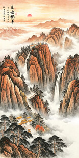 泰山日出玄关装饰画