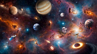 外太空星球宇宙探索银河星球背景