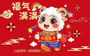 福运小羊贺新春