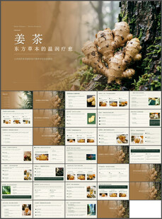 东方草本姜茶的温润疗愈ppt