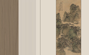 新中式宋式美学山水壁布背景墙壁